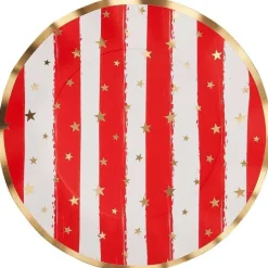 Party Diy^Sophistiplate Wavy Dinner Plate, Patriotic Confetti