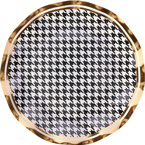 Spring^Sophistiplate Wavy Salad Plate, Blanc & Noir