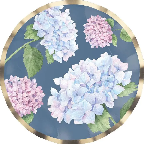 Spring^Sophistiplate Wavy Salad Plate, Hydrangeas