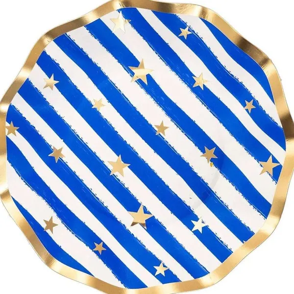 Kitchen & Dining^Sophistiplate Wavy Salad Plate, Patriotic Confetti