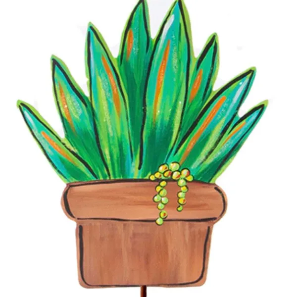 Pot Stakes^The Round Top Collection Whimsy Cactus