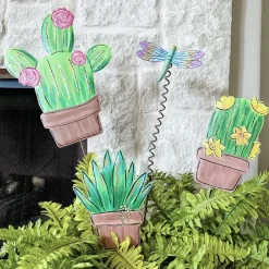 Pot Stakes^The Round Top Collection Whimsy Cactus Pot