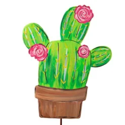 Pot Stakes^The Round Top Collection Whimsy Cactus Pot