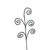 Floral^Liberty Floral White And Black Chenille Curly Spray