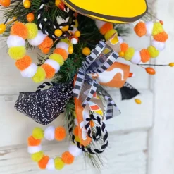 Floral^Liberty Floral White And Black Chenille Curly Spray