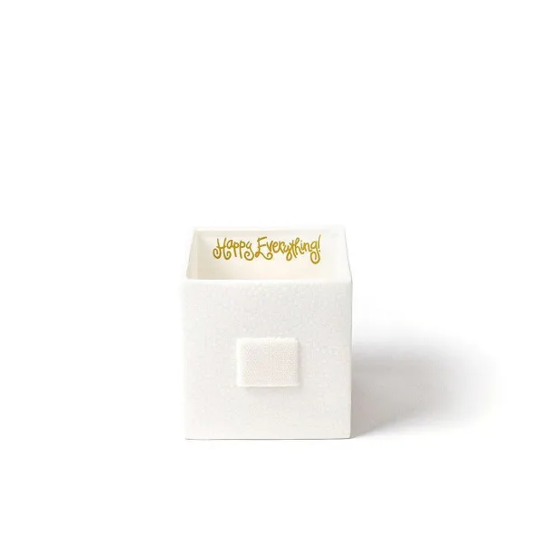 Decorative Containers^Happy Everything White Mini Dot Medium Nesting Cube By !