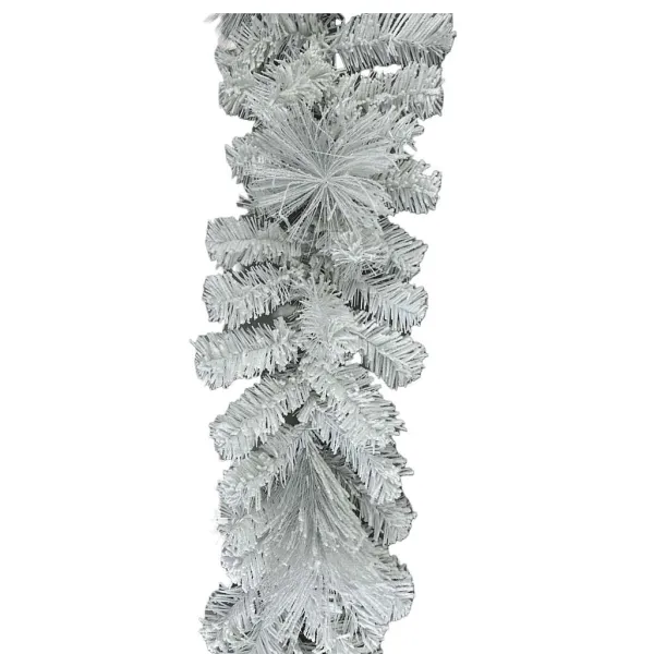 Table Decor^Liberty Floral White Pine Garland, 6'