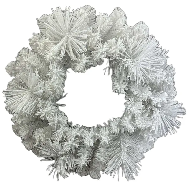 Door Decor^Liberty Floral White Pine Wreath, 25"