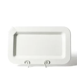 Table Decor^Happy Everything White Small Dot Mini Entertaining Platter By !