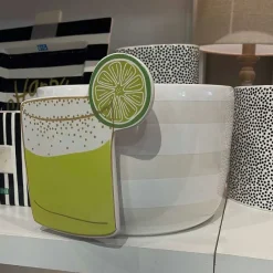 Kitchen & Dining^Happy Everything White Stripe Big Bowl By !