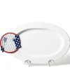 Kitchen & Dining^Happy Everything White Stripe Big Oval Platter By !