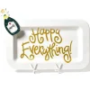 Kitchen & Dining^Happy Everything White Stripe Rectangle Entertaining Platter By !