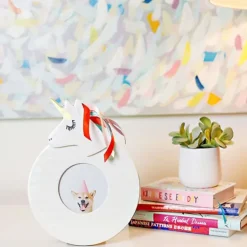 Home Accents^Happy Everything White Stripe Round Frame By !