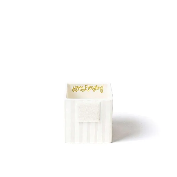 Diy Containers^Happy Everything White Stripe Small Nesting Cube By !