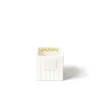 Decorative Containers^Happy Everything White Stripe Small Nesting Cube By !