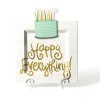 Kitchen & Dining^Happy Everything White Stripe Square Big Entertaining Platter By !