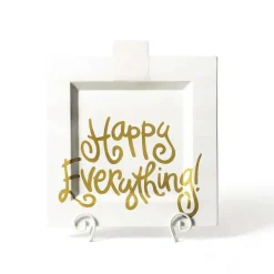 Kitchen & Dining^Happy Everything White Stripe Square Big Entertaining Platter By !