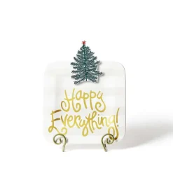 Kitchen & Dining^Happy Everything White Stripe Square Mini Entertaining Platter By !