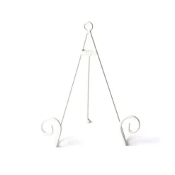 Table Decor^Happy Everything White Swirl Big Plate Stand By !