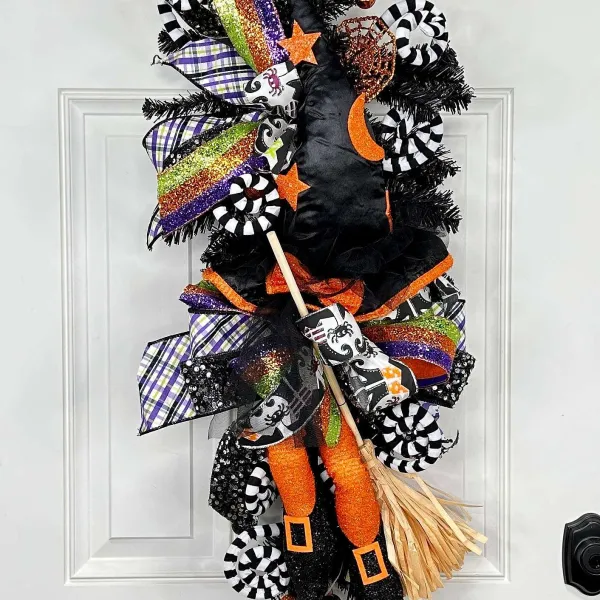 Wall Decor^Craig Bachman Witch Hat, Legs, And Broom Decor Kit