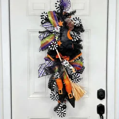 Hanging Decor^Craig Bachman Witch Hat, Legs, And Broom Decor Kit
