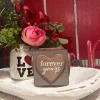Table Decor^Burton & Burton Wood Heart Cube