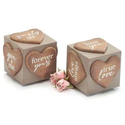 Home Accents^Burton & Burton Wood Heart Cube