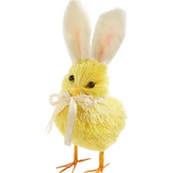 Figurines^RAZ Yellow Easter Chick With Bunny Ears
