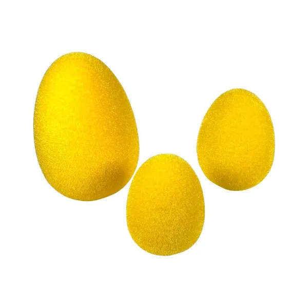 Figurines^180 Degrees Yellow Flocked Eggs