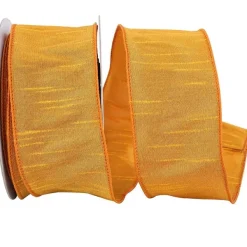 Spring Ribbon^Reliant Ribbon Yellow Gold Dupioni Ribbon, 2.5" X 20Yd