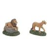 Table Decor^Department 56 Zoological Gardens Lions Set, Dept. 56 Village